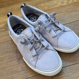 Sperry White and Purple Sneakers Casual Canvas